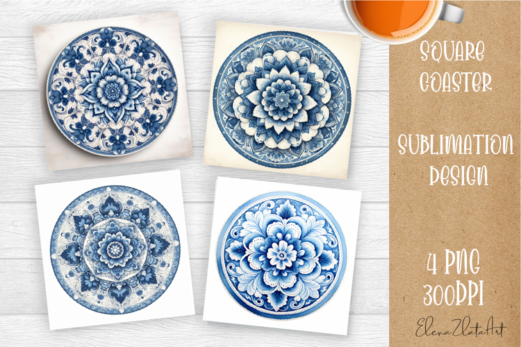 Portugal tile Coaster Design, Azulejo Coaster