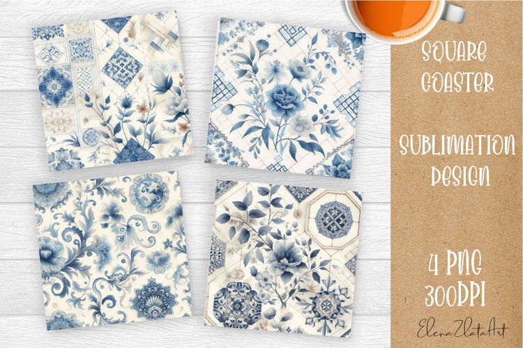 Portugal tile Coaster Design, Azulejo Coaster