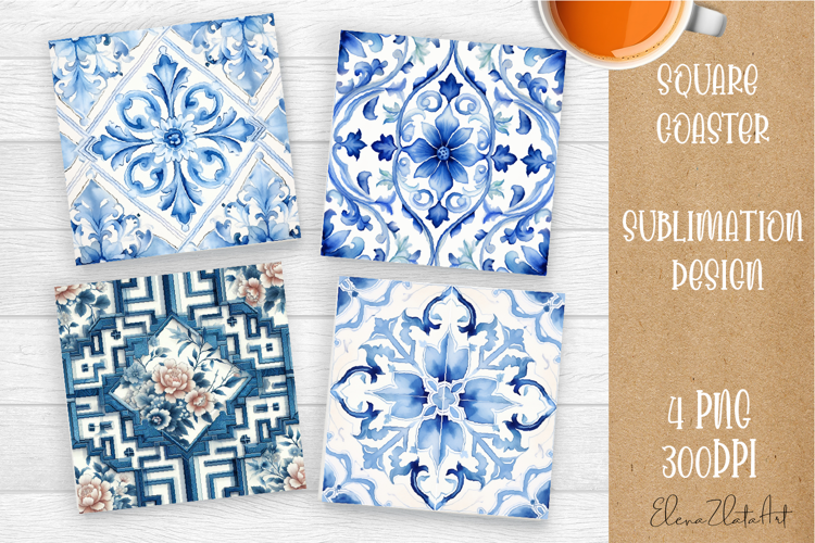 Portugal tile Coaster Design, Azulejo Coaster