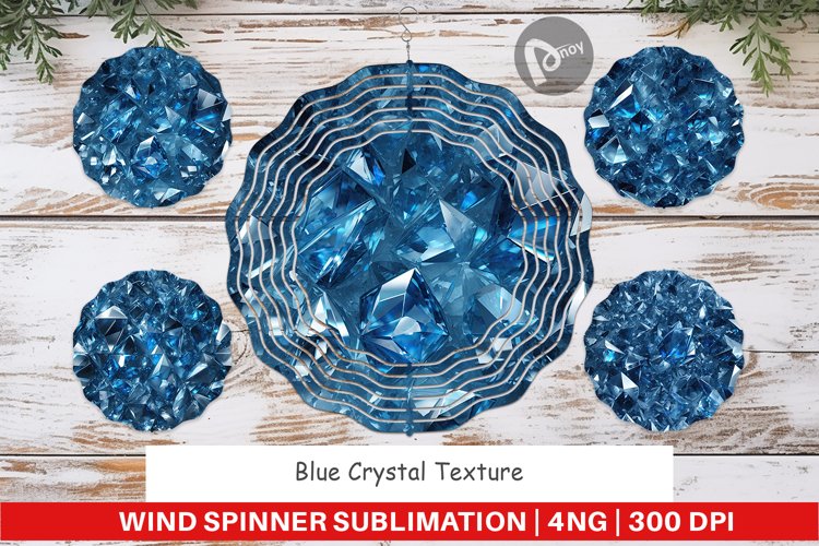 Wind Spinner Blue Crystal