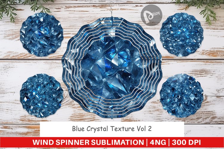 Wind Spinner Blue Crystal