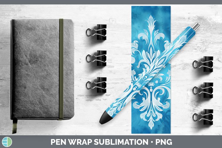 GorgeousBlue Pen Wrap design.