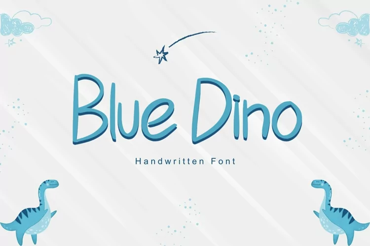 Blue Dino - Kids Font