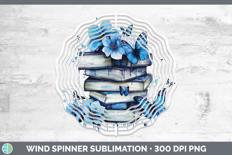 GorgeousBlue Drips Wind Spinner design.