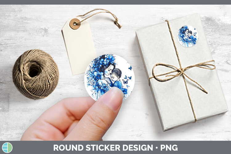 GorgeousBlue Drips Stickers design.