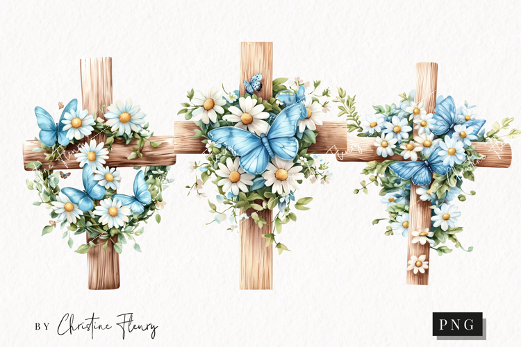Watercolor Cross | Christian Easter PNG