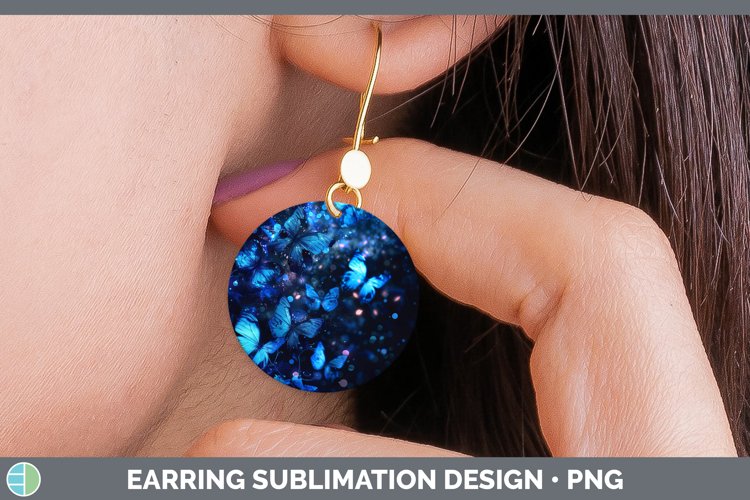 GorgeousBlue Round Earrings design.