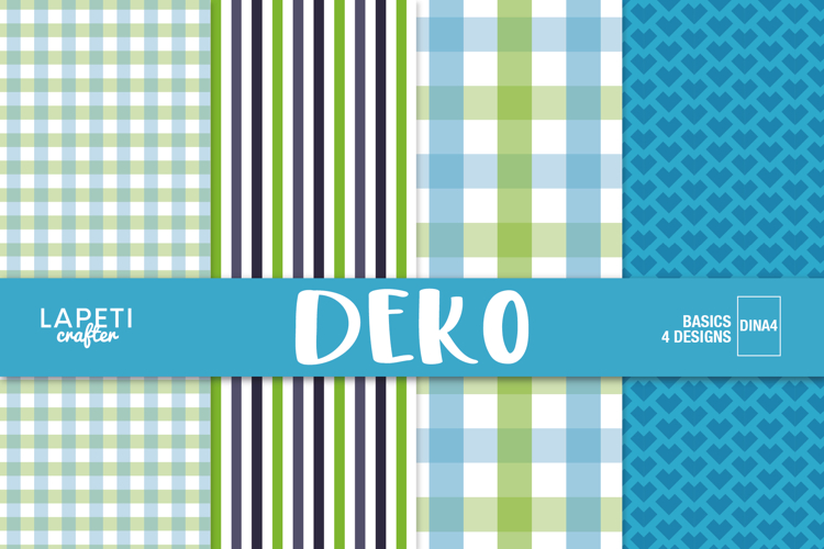 Blue Green Digital Papers for Boys Party Printables