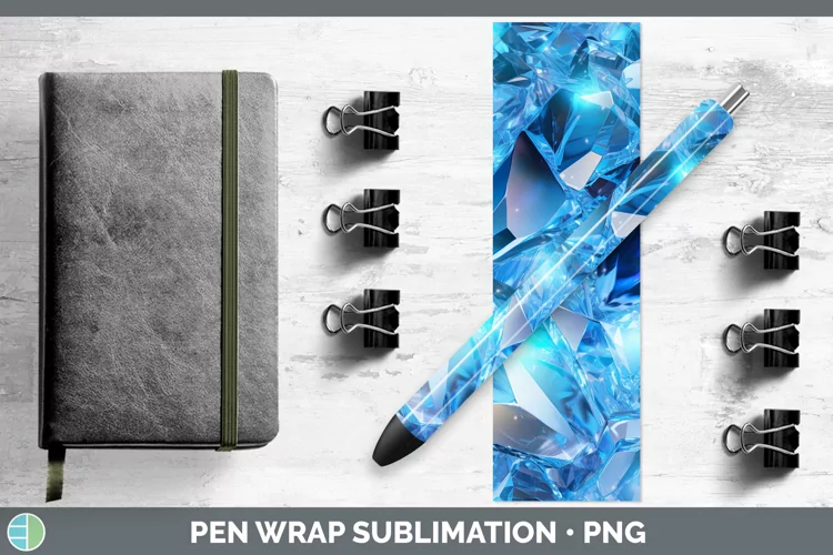 Blue Holographic Pen Wrap Sublimation Epoxy Pen Designs