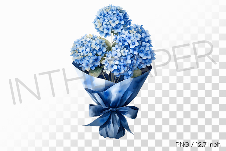 Blue Flower Clipart Image 2