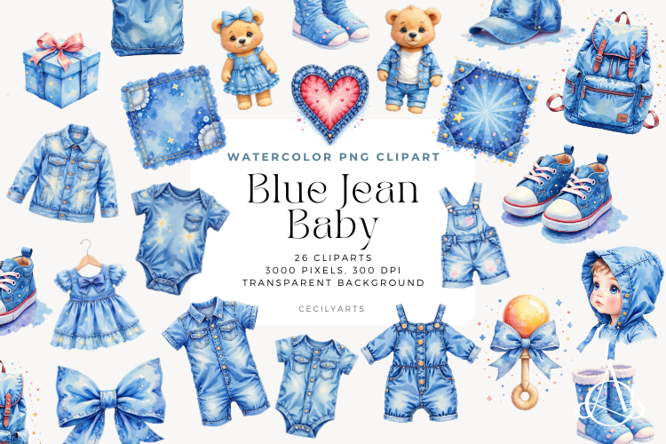 Blue Jean Baby Cliparts