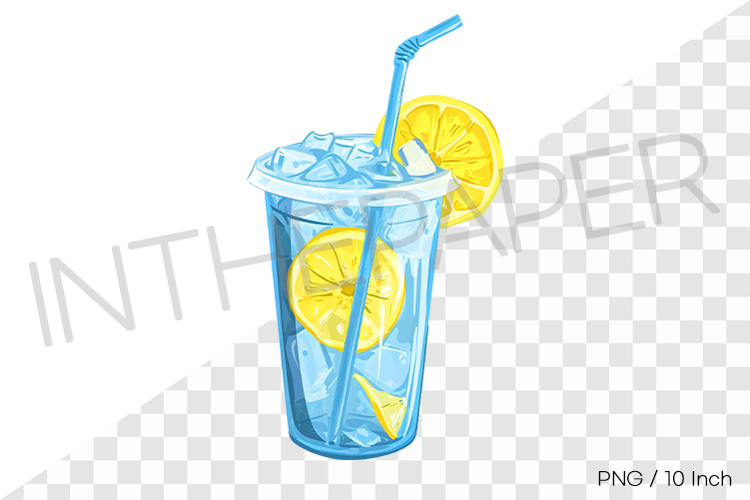 Blue Lemonade PNG Drink Clipart beverage summer cartoon