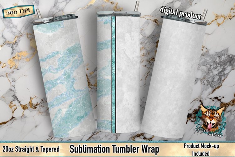 Blue Marble, Sublimation marble, Tumbler Wrap