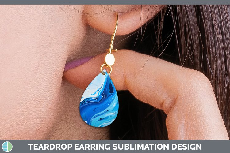 GorgeousBlue Teardrop Earrings design.