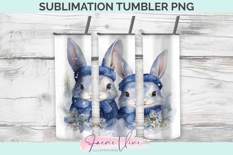 Rabbits Sublimation Tumbler PNG