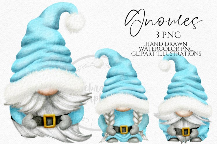 Blue Santa Christmas Gnomes 