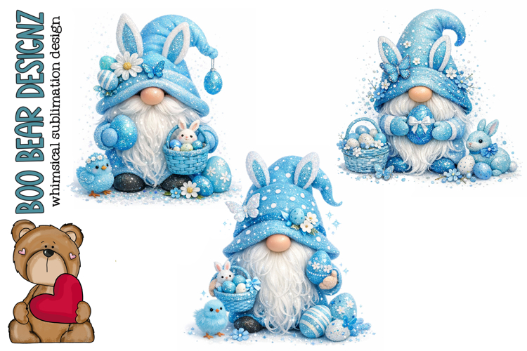 Blue Pastel Easter Gnomes