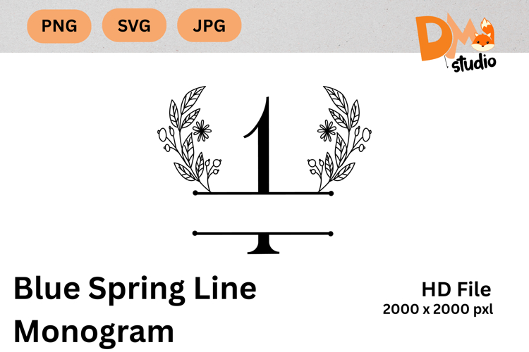 Blue Spring Line Monogram