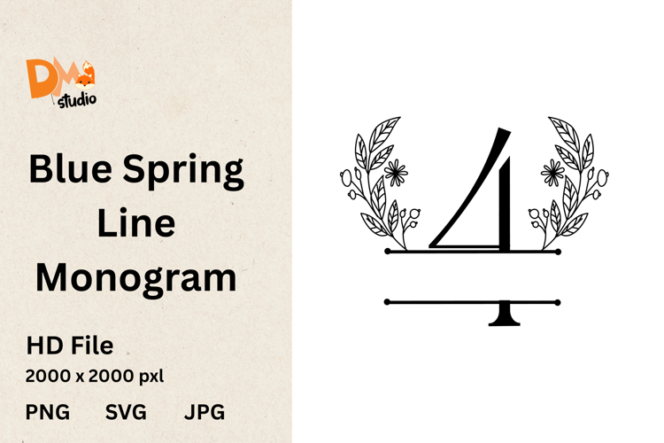 Blue Spring Line Monogram