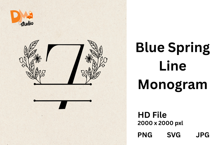 Blue Spring Line Monogram
