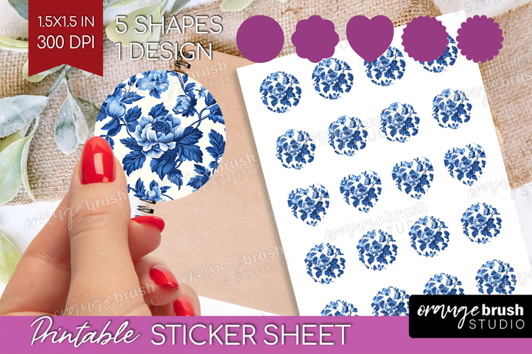 Blue Flowers Clipart Image 5
