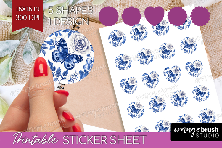 Blue Flowers Clipart Image 4