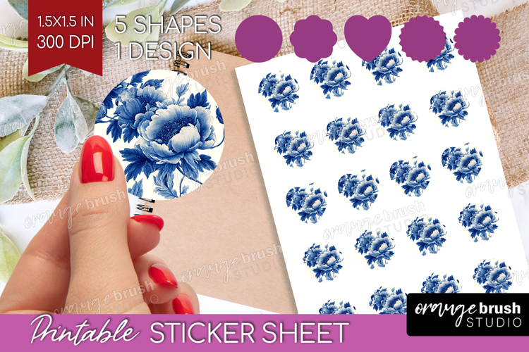 Blue Flowers Clipart Image 2