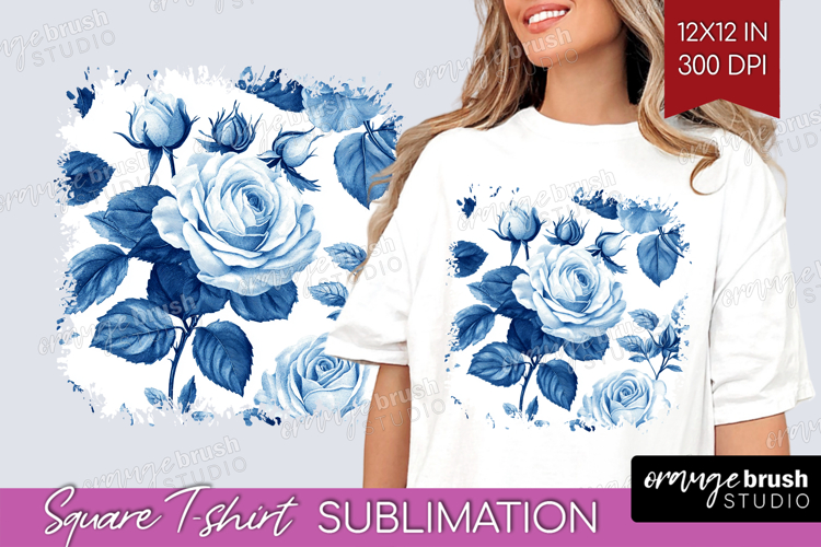 Blue Flowers Clipart Image 2