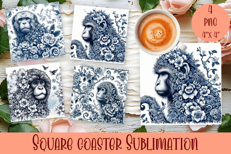Blue sublimation square coaster Sublimation