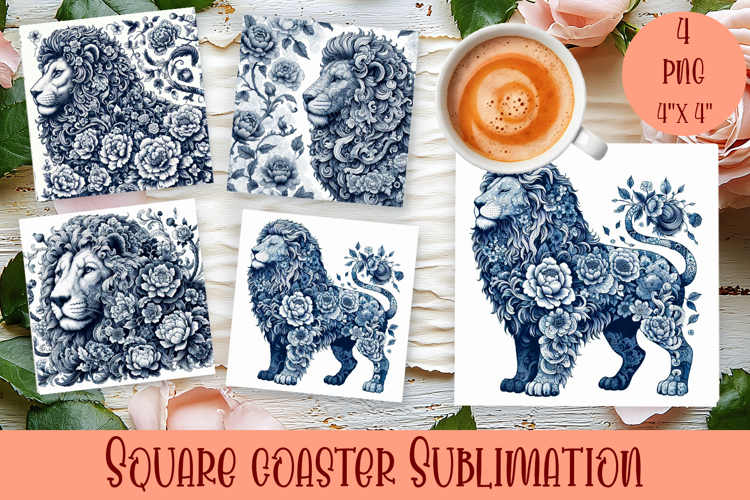 Blue sublimation square coaster Sublimation