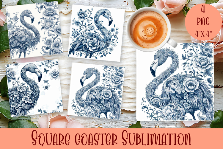 Blue sublimation square coaster Sublimation