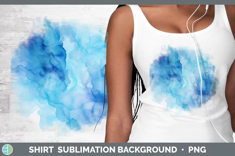 Blue Watercolor Shirt Sublimation Sublimation Background Des