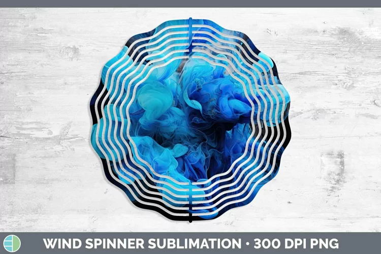 Blue Wind Spinner | Sublimation Spinner Designs
