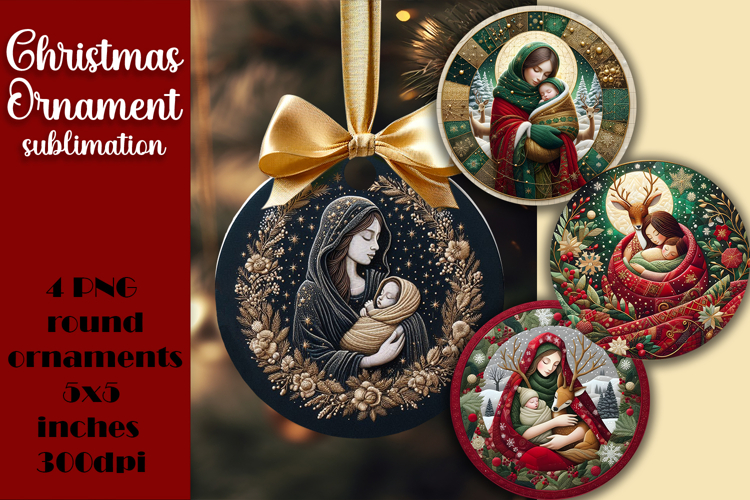 Christmas Ornament | Bible Christmas scene