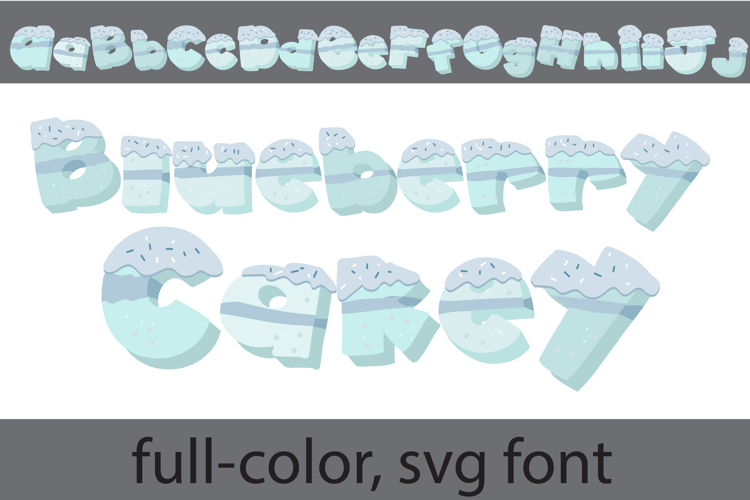 Blueberry Cakey Color Font