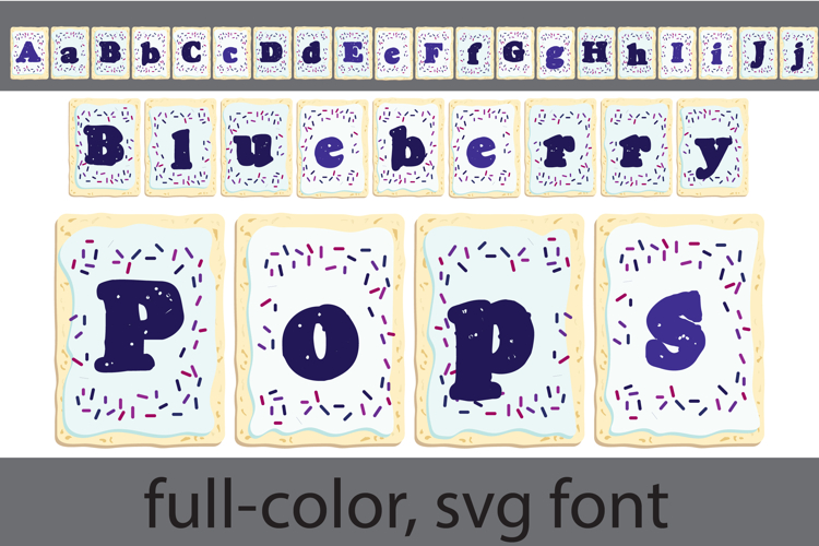 Blueberry Pops Color Font