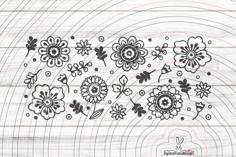 flower ribbon Cutting file SVG DXF