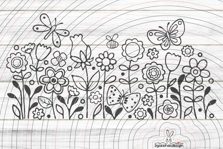 flowers paradise Cutting file SVG DXF