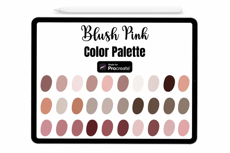 Blush Pink Procreate Palette - Procreate Color palette