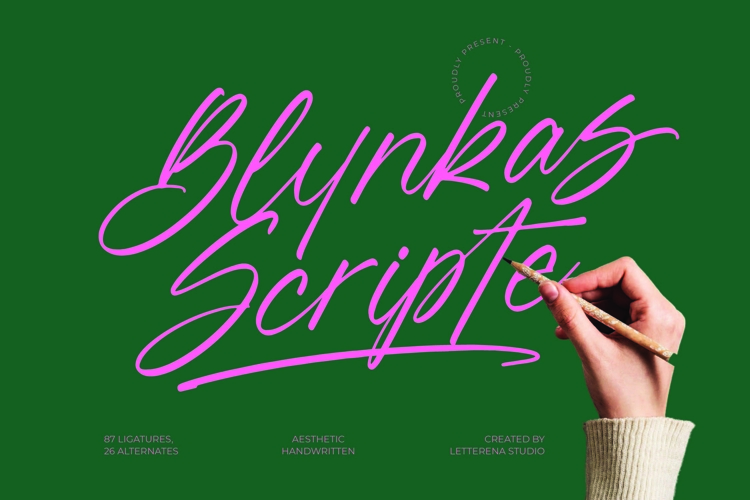 Blynkas Scripte Aesthetic Handwritten Font