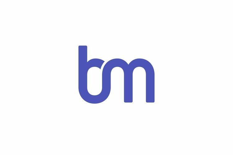 BM logo design vector template example image 1