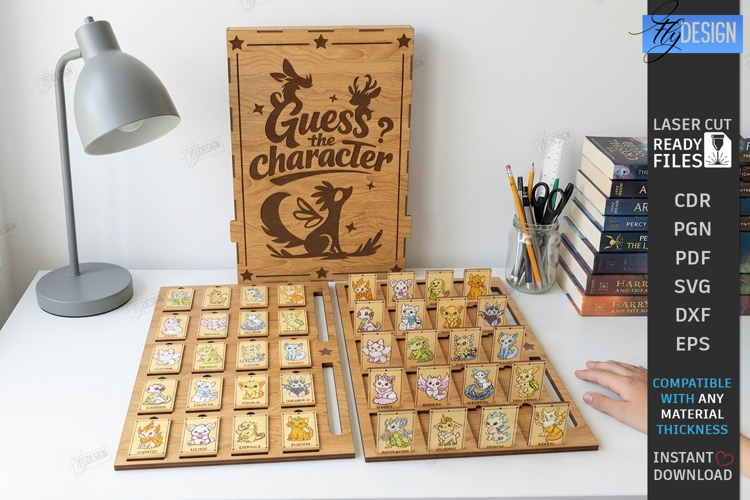Board Game Guess the Character Laser Cut | Kids Laser | CNC