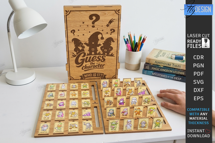 Board Game Guess the Character Laser Cut | Kids Laser | CNC