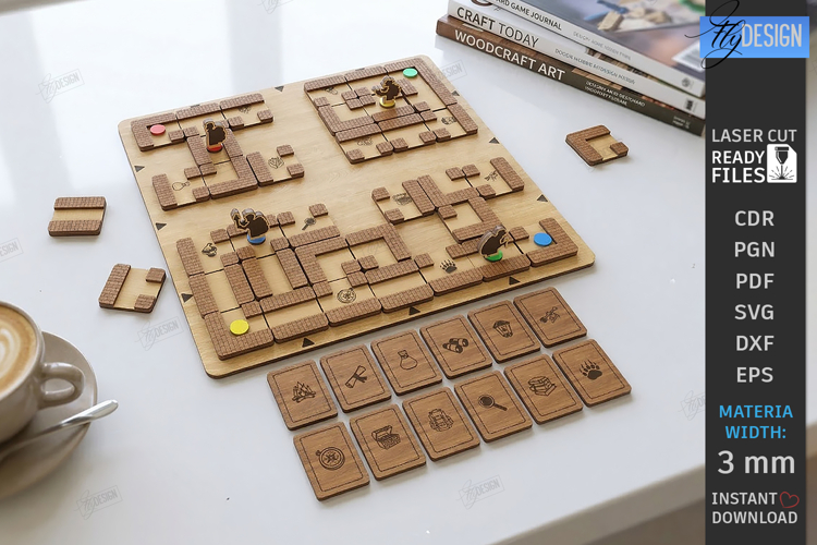 Board Game Labyrinth Laser Cut | Maze Game | Laser Cut Files