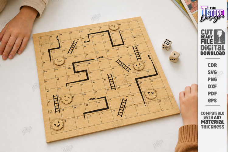 Snakes and Ladders Board Game Laser Cut | Kids Laser | CNC