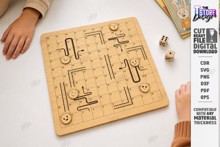 Snakes and Ladders Board Game Laser Cut | Kids Laser | CNC