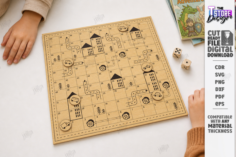 Snakes and Ladders Board Game Laser Cut | Kids Laser | CNC