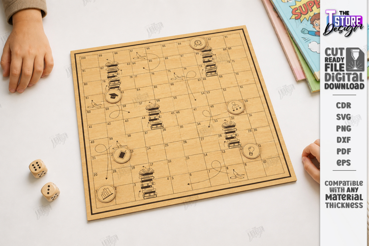 Snakes and Ladders Board Game Laser Cut | Kids Laser | CNC