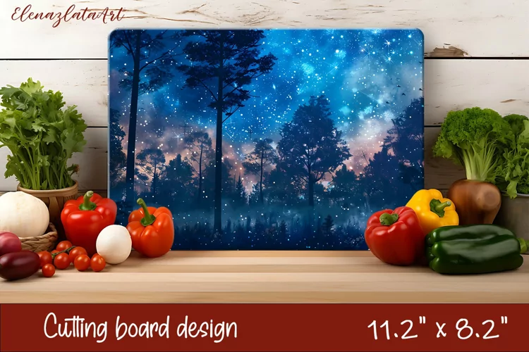 Sublimation cutting board summer forest, Sublimation Summer