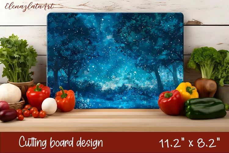 Sublimation cutting board summer forest, Sublimation Summer